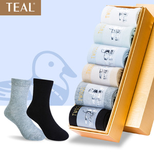 评心而论ok淘宝水鸭子 teal爆款7天纳米银防臭 男士全棉袜子船袜6双
