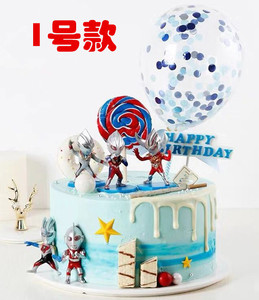 上海个性欧布迪迦奥特曼公仔场景蛋糕 奥特曼怪兽哥莫拉生日蛋糕
