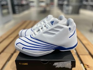 阿迪达斯ADIDAS TMAC 2麦迪2白蓝复刻男子低帮缓震篮球鞋 FX4993