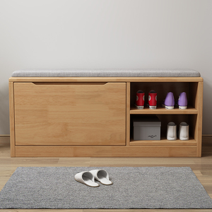 实木入户门换鞋凳家用门口可坐翻斗式简约家用鞋柜多功能储物凳子