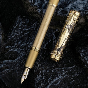 英雄钢笔H90周年纪念尊享款18K金笔透明树脂金套杆高档收藏礼品笔