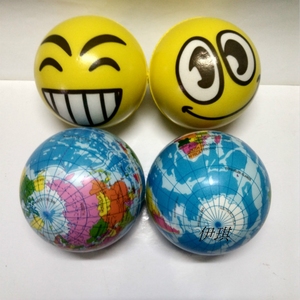 10厘米笑脸发泡球 PU地球幼儿园专用玩具 成人减压玩具海绵搞怪球