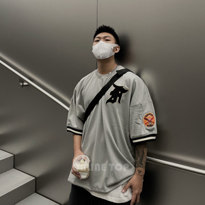 fear of god fog第五季主线刺绣网眼贴布徽章棒球衫短袖男女t恤潮