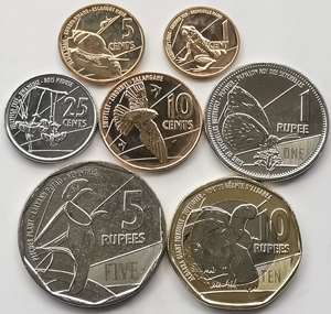 塞舌尔 2016年-2022年套币7枚套(含2018年新版无磁性10卢比) 硬币