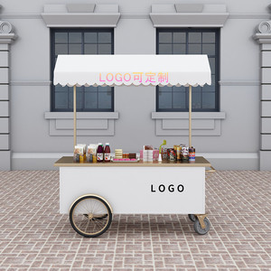 定制移动餐车咖啡奶茶冰淇淋车多功能网红复古商用美食冷藏售卖车