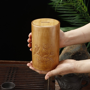 储存罐存钱儿童大号竹筒可存可取大容量创意个性储蓄罐摆件女孩成