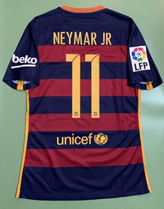 000人付款淘宝巴塞罗那巴萨 1516赛季 联赛主场 球员版球衣 658790