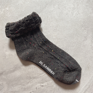 镇店之宝 jil sander 彩色点子纱花边设计手工编织袜