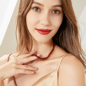 amberos琥珀蜜蜡项链女士波罗的海立陶宛进口正品天然血珀45cm