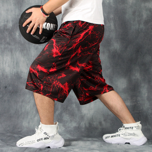 篮球短裤\街球裤男过膝嘻哈运动裤透气宽大版精英裤加大码沙滩裤