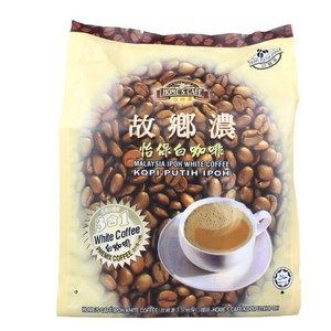 原装进口马来西亚故乡浓怡保原味白咖啡速溶三合一600g/包 榛果味