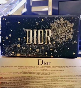 dior迪奥2020年圣诞限量版雪花套包星空套装6支装蓝金口红唇膏999
