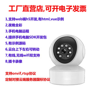 摄像头二次开发源码rtsp网页web示例html远程 vue监控云台转动sdk