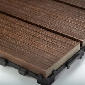 diy共挤塑木地板室外露台自铺拼接 0甲醛防水阳台改造花园木 新品