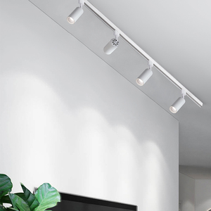 led轨道灯明装筒灯店铺家用客厅背景墙餐厅灯服装店白色北欧射灯