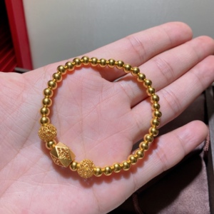 黄金 手链国风古法手串足金999国潮