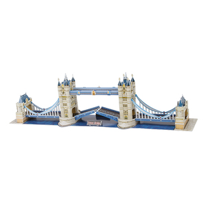 乐立方 伦敦双子桥拼图大桥桥梁模型地标建筑拼装儿童益智玩具