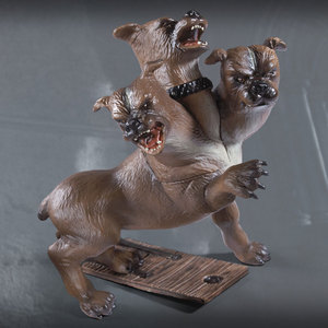 代购哈利波特正版周边神奇动物海格三头犬毛毛雕塑模型摆件手办