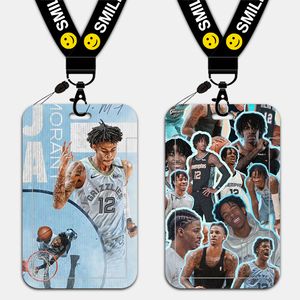 饭卡卡套学生校园带挂绳挂脖滑盖式塑料硬壳NBA篮球球星贾莫兰特