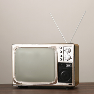 复古老式电视机模型摆件八十年代怀旧摄影拍照道具店铺橱窗装饰品