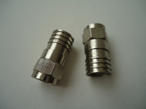 全铜冷压 f头 有线电视 数字电视接头 75-5/rg6 英制四屏蔽 4p头