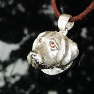 巧魂原创 拉布拉多犬纯银霸气戒指 狗头小动物指环 纯手工包邮