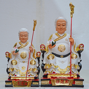 白老太神像白衣四大家族居家佛像树脂12/16英寸
