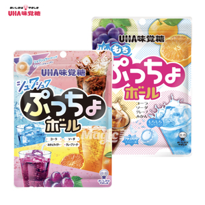 日本原装进口零食UHA 悠哈味觉糖杂果水果混合汽水味碳酸糖夹心糖