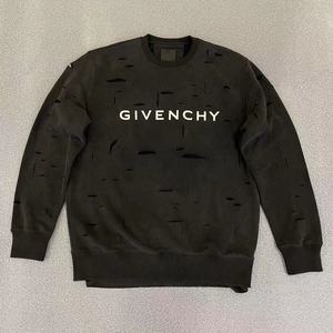 Givenchy纪梵希 2023秋冬款男士破洞效果休闲卫衣BMJ0KE 正品代购