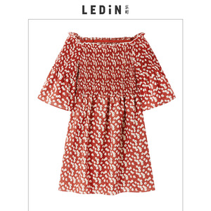 乐町司马克一字肩连衣裙c1fa92103