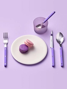 [YURUUI设计师]法国Sabre Paris小酒馆系列紫色不锈钢刀叉勺餐具