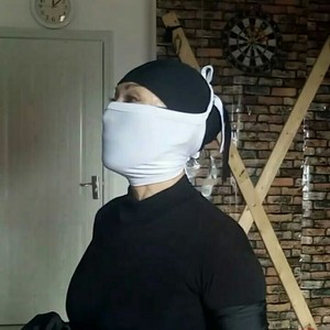 精艺口罩 莫代尔包耳朵包下巴超大特大口罩 黑色白色大红色