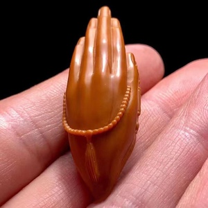 橄榄核单籽佛手1.8手工雕刻老树籽文玩把件钥匙扣脖挂随机发