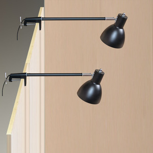 免打孔夹式led墙壁长臂射灯 服装店展厅展会侧装长杆射灯带插头