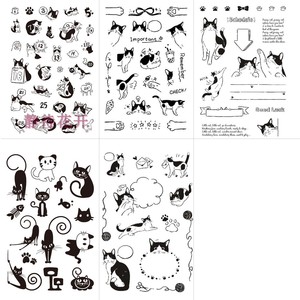 透明印章 scrapbook DIY相册卡片手帐橡皮章成品章图章可爱猫咪