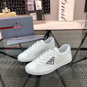 prada/普拉达22新款男鞋三角标字母logo系带板鞋跑步鞋休闲运动鞋
