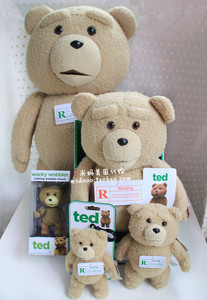 美国电影TED泰迪熊毛绒公仔挂件15cm 没电不会说话了只能当挂件