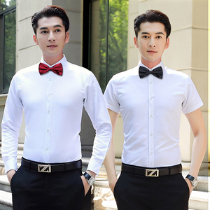 夏季天短袖伴郎服兄弟团衣服装长袖白衬衫男修身结婚礼接抢亲大码
