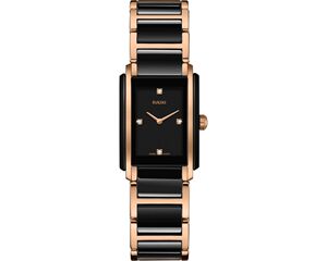 雷达rado  integral jubile女士石英陶瓷手表黑色r20612712  23mm