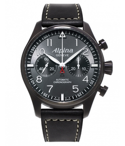 原装艾沛勒alpina 男士机械不锈钢手表无烟煤色44mmal-860gb4fbs6