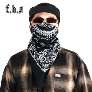 大号西海岸经典匪帮腰果花纯棉头巾发带嘻哈方巾摩托机车骑行面巾