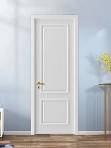 白色现代简约室内门隔音静音烤漆套装门重庆厂家卧室法式门实木门