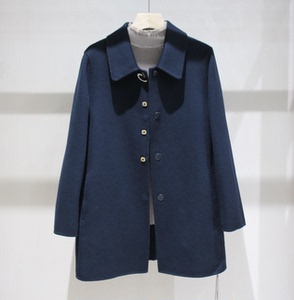 喜诺姿女装新款2907羊毛双面呢大衣外套韩版休闲潮流中长款