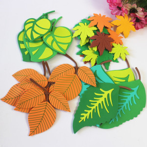 小学黑板报幼儿园装饰布置材料班级文化墙贴教室主题绿色树叶枫叶