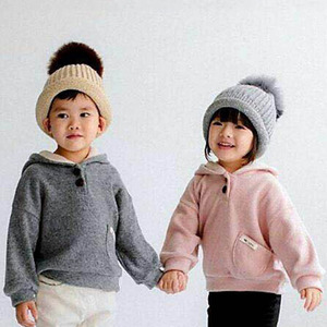 韩国进口春秋冬男女童柔软舒适透气甜美百搭加厚小熊耳朵卫衣绒衫