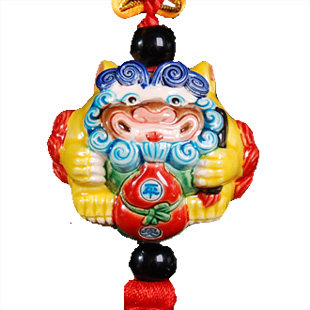 何来家居风狮爷交趾陶