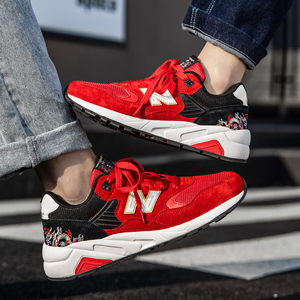 dongkangjiancdd淘宝新百伦580红色运动鞋女旗舰店官方正品nb跑步鞋