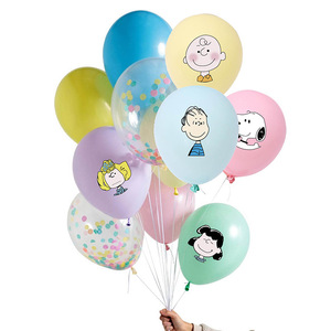 ins史努比12寸乳胶气球可爱儿童生日派对背景装饰拍照道具氦气球