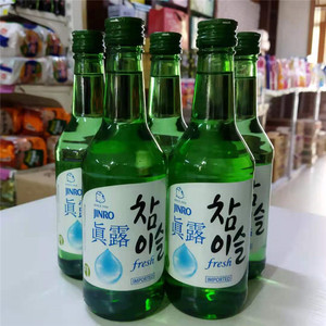 韩国进口真露烧酒原味清酒360ml微醺少女酒女士低度