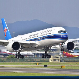 民航南方航空东方航空客机金属a350飞机模型仿真合金航模摆件47cm